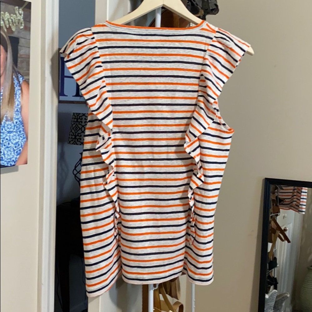 NWT! J Crew ruffle tee - Picture 7 of 8